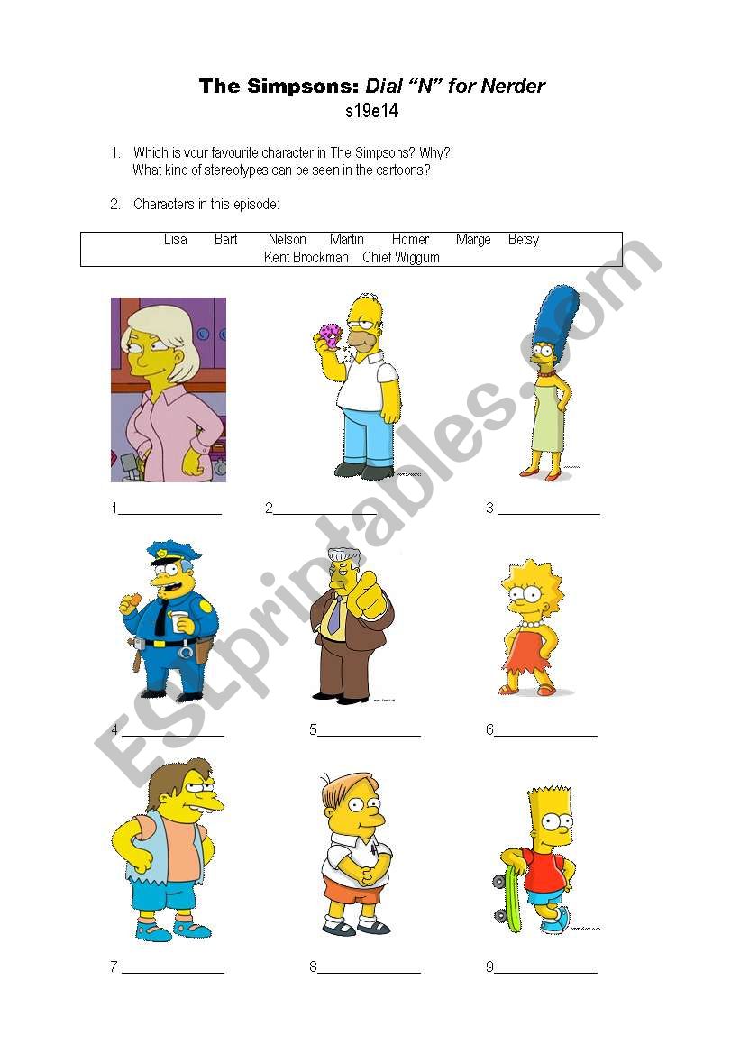 Ths simpsons: s19e14 Dial N for Nerder