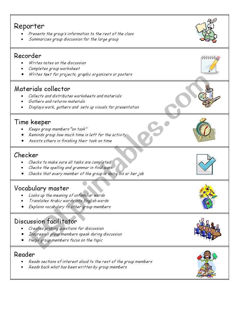 cooperation teaching style worksheet