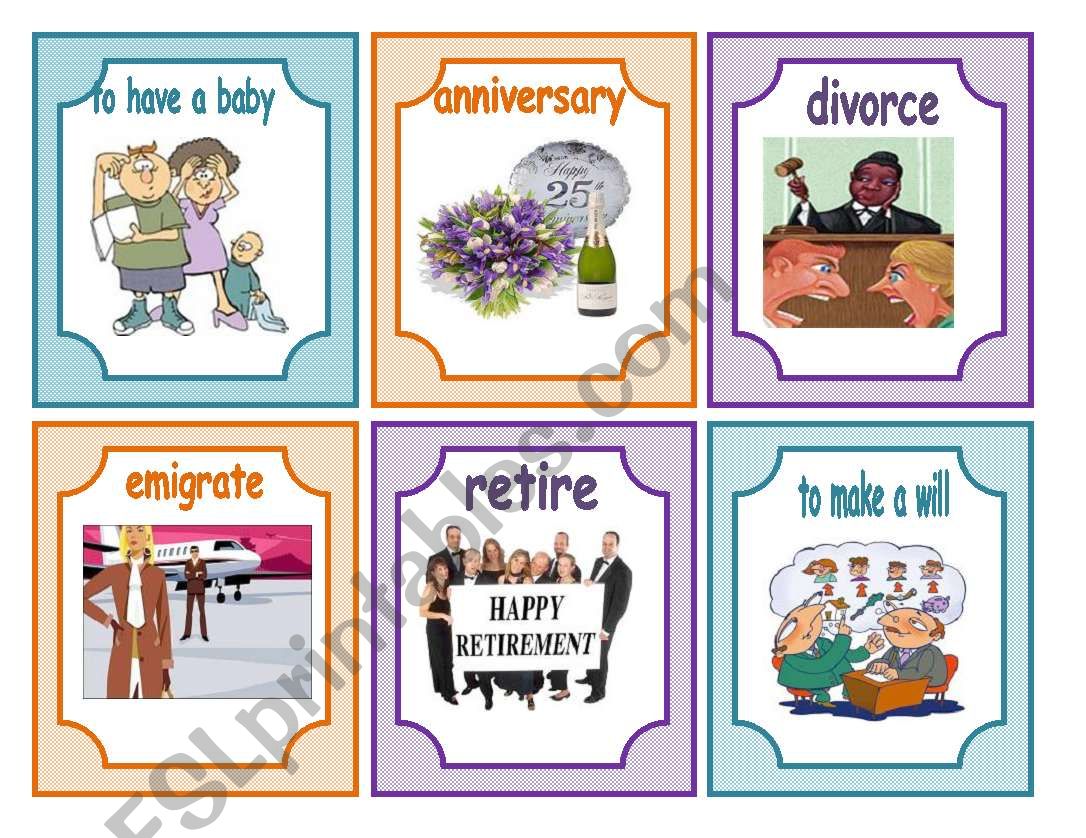 Life events flashcards part 2(12.07.2011)