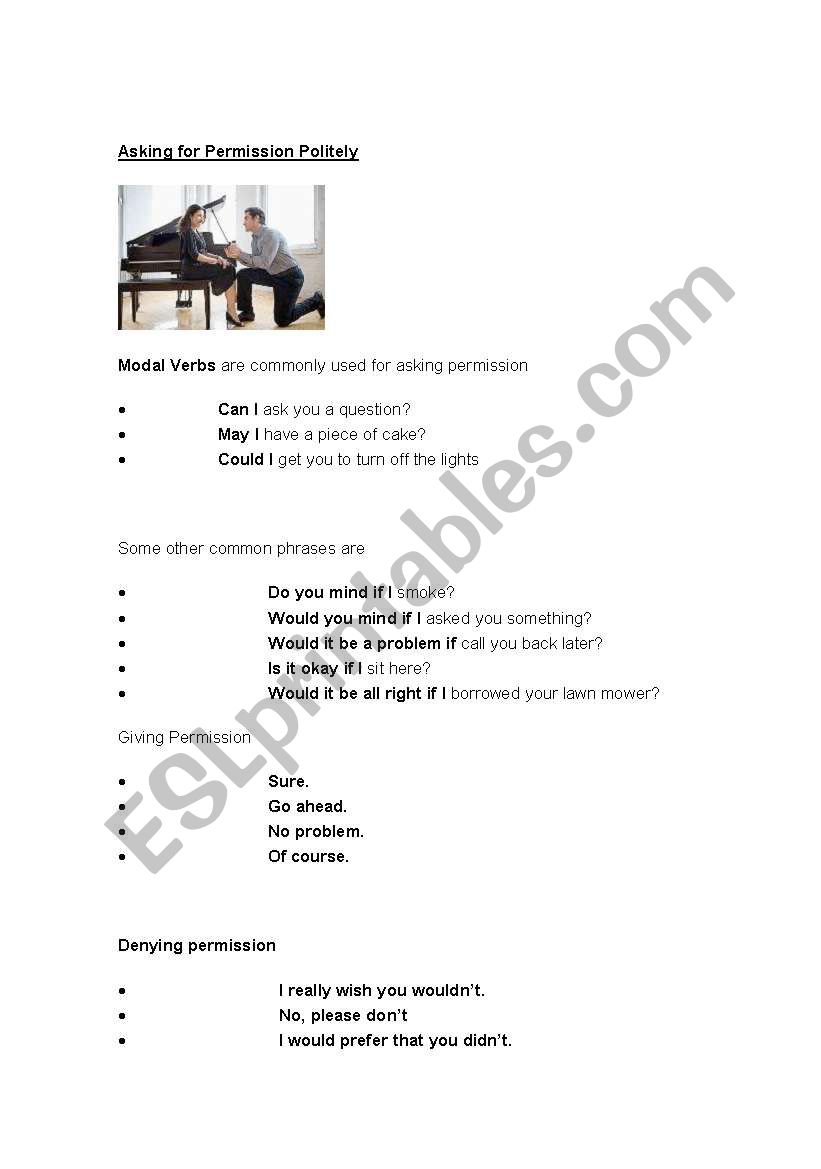 english-worksheets-asking-permission