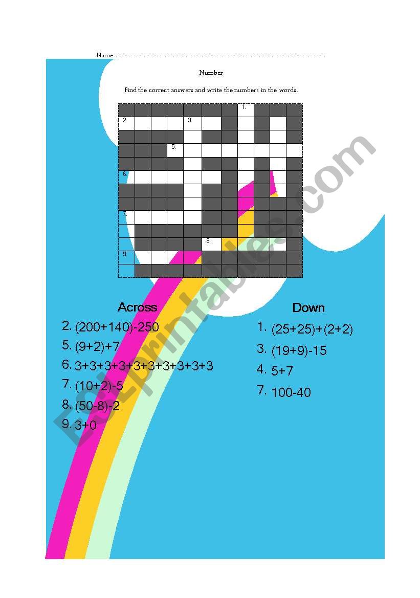 Easy numbers worksheet