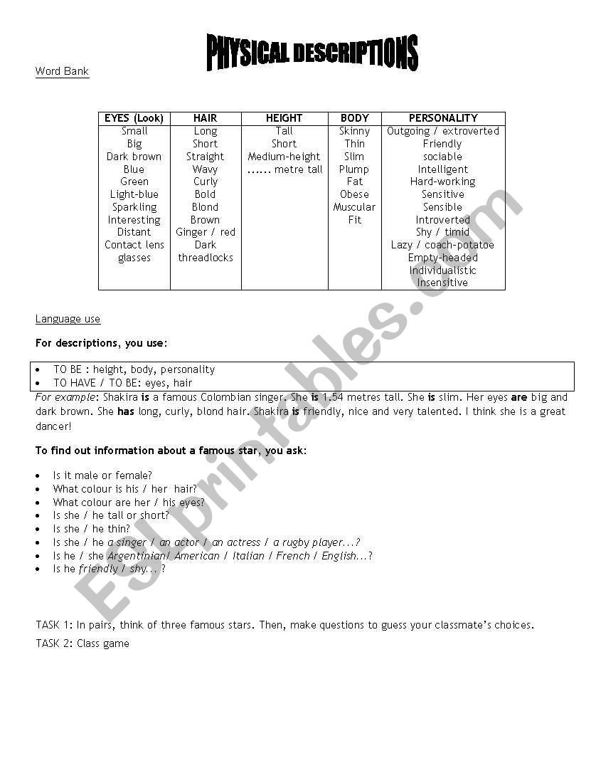 WHO ARE YOU?? worksheet