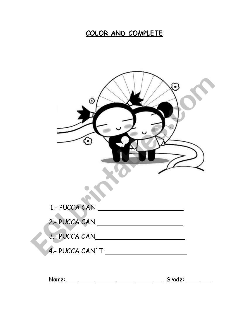 CAN CANT  worksheet