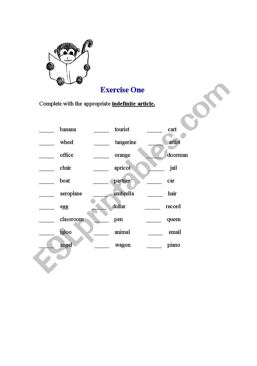 english-worksheets-indefinite-articles
