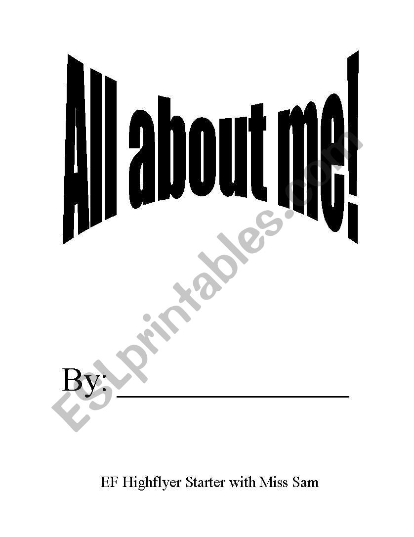 All About Me worksheet