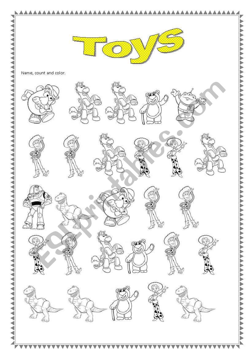Toys story (for young kids) worksheet