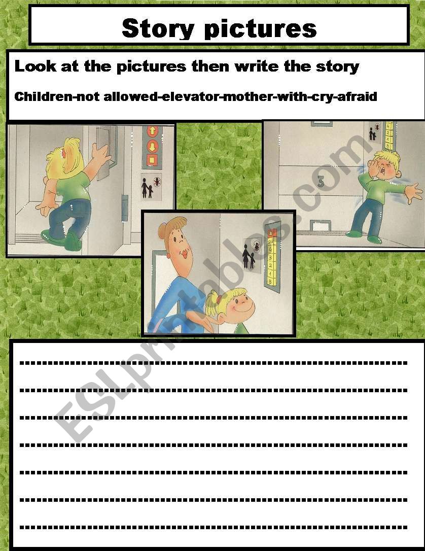 story pictures worksheet