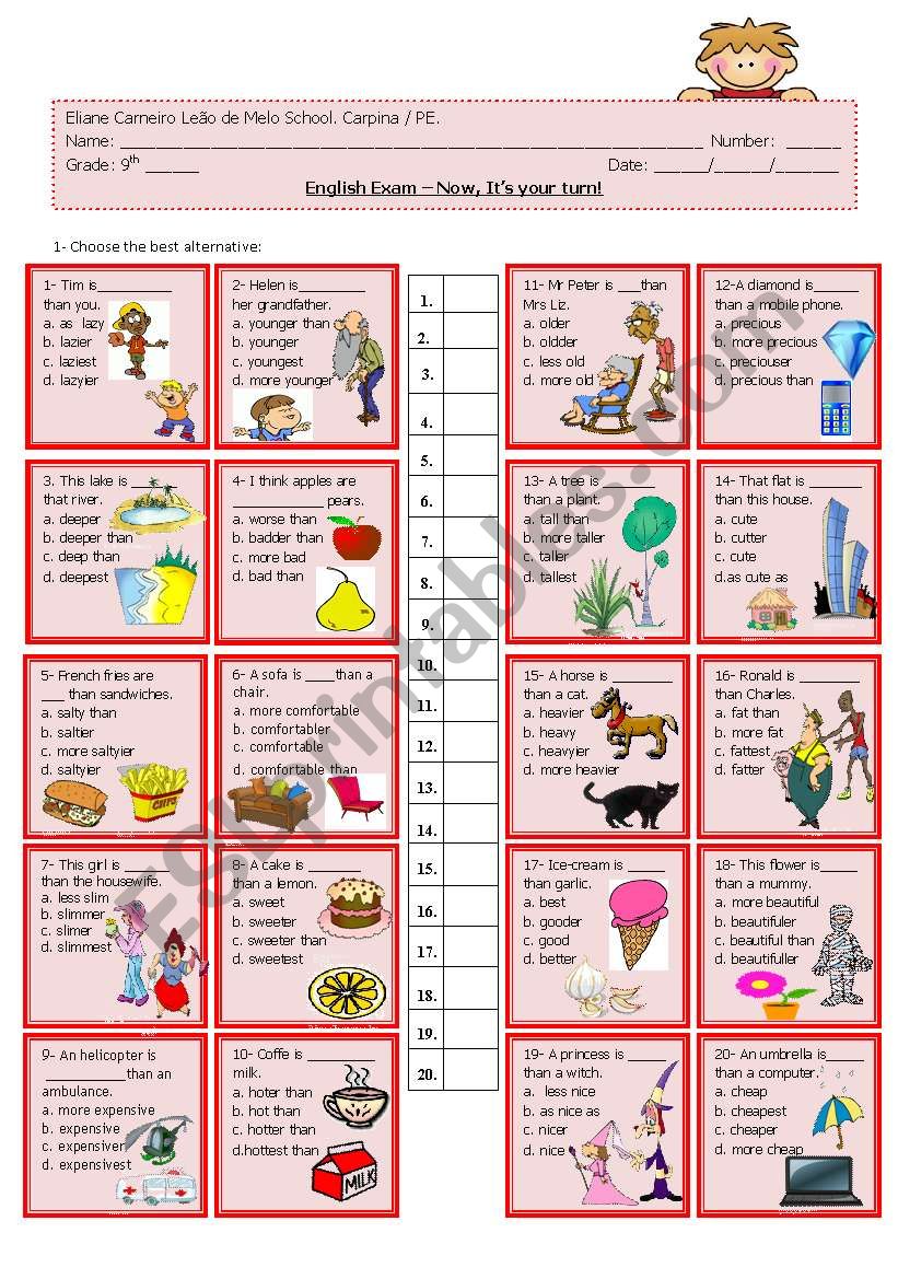 comparative form of adjectives