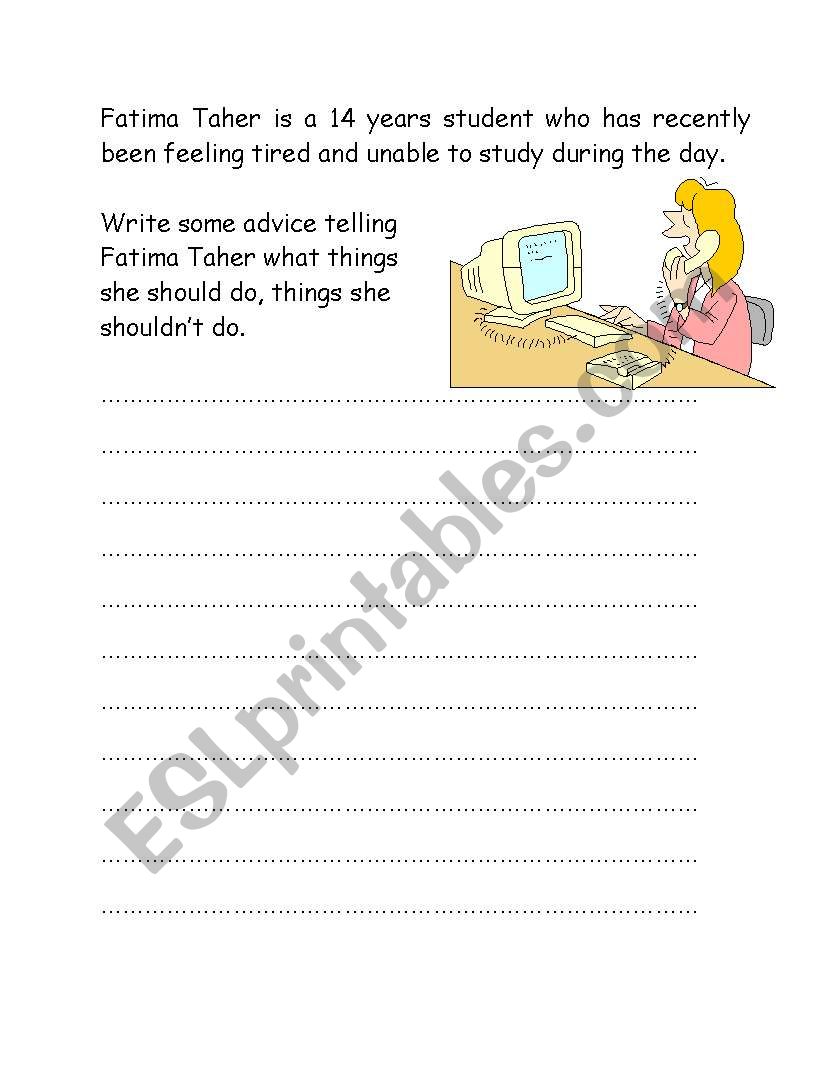 Giving advice worksheet