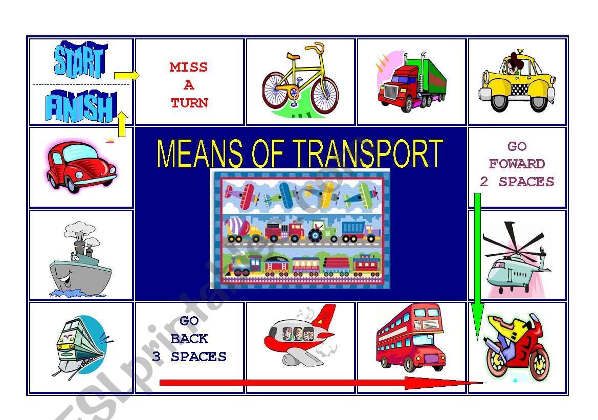 Means of Transport worksheet