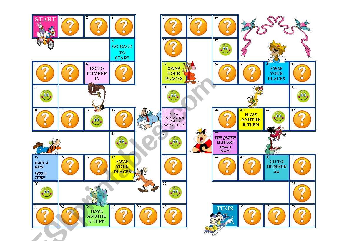 DISNEY BOARDGAME worksheet