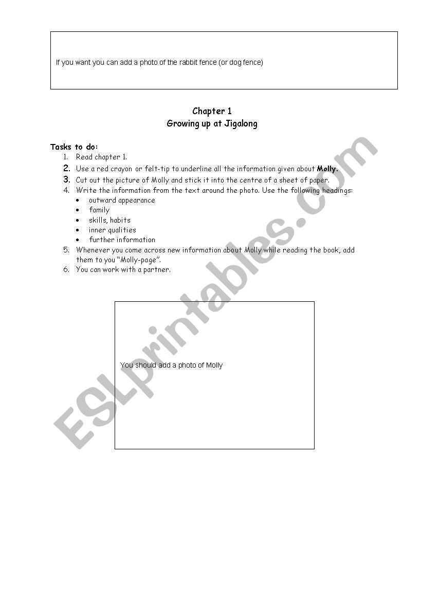 Rabbit-proof Fence worksheet