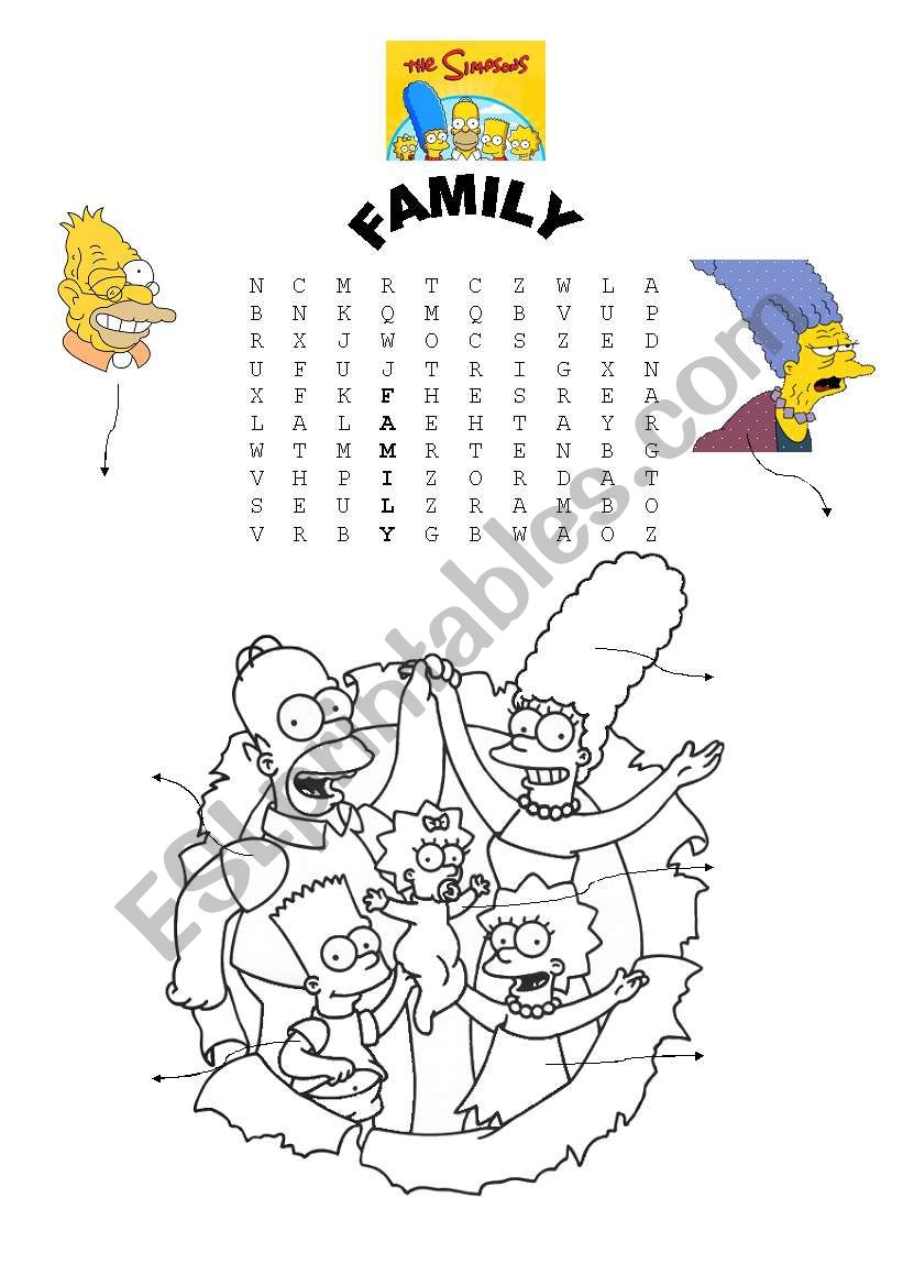 FAMILY MEMBERS worksheet