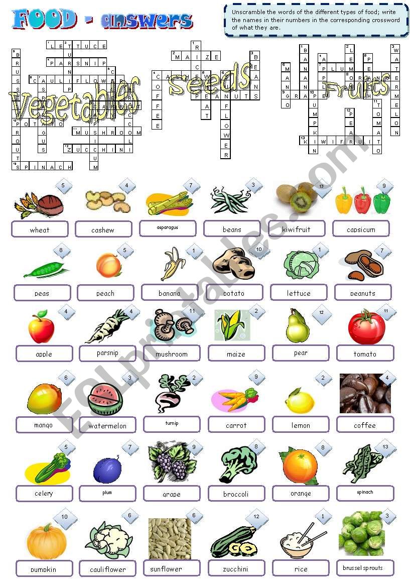 Food worksheet