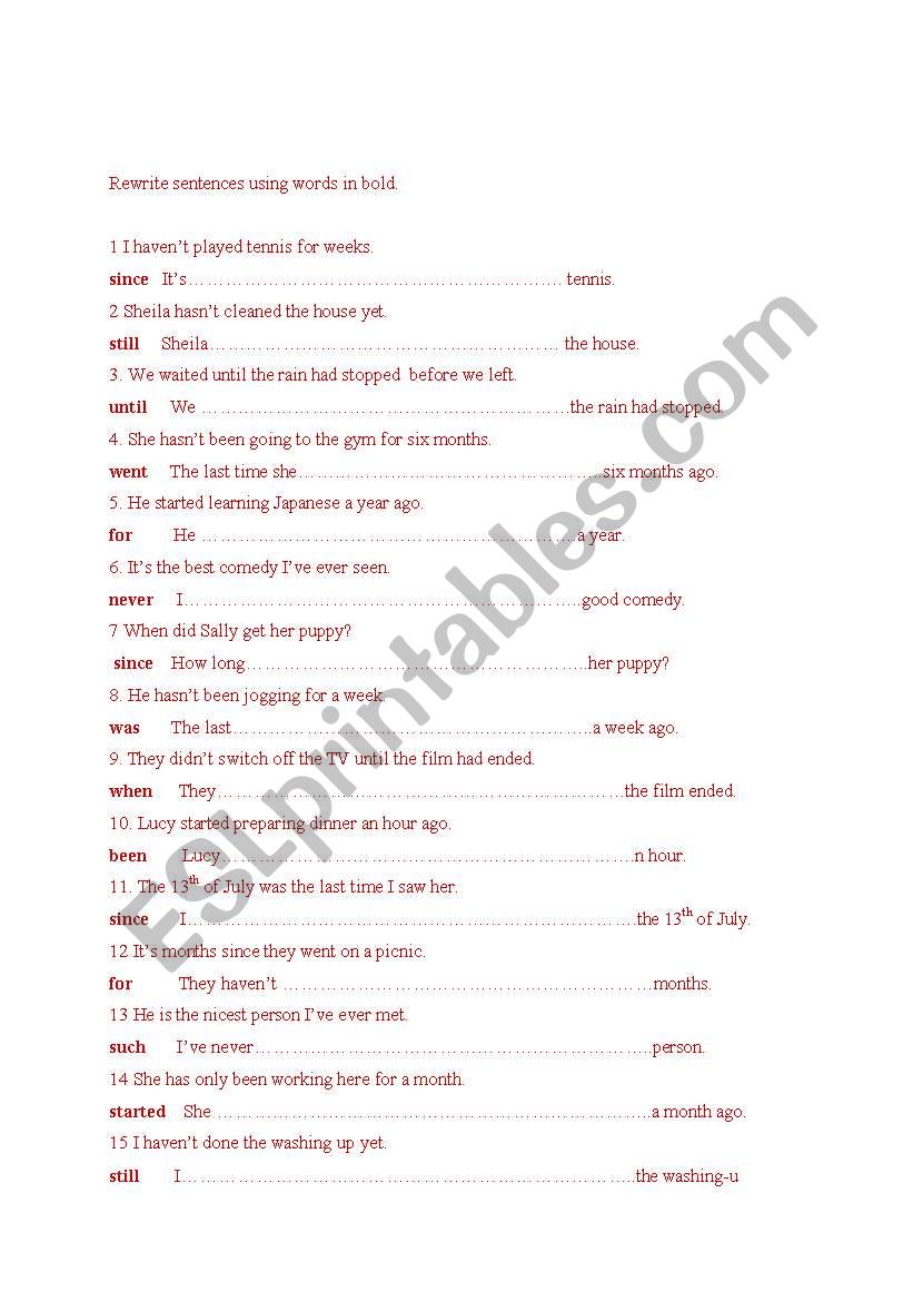 rewriting-sentences-esl-worksheet-by-katiusza25