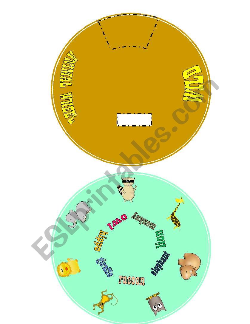 Animal wheels  2/2 worksheet