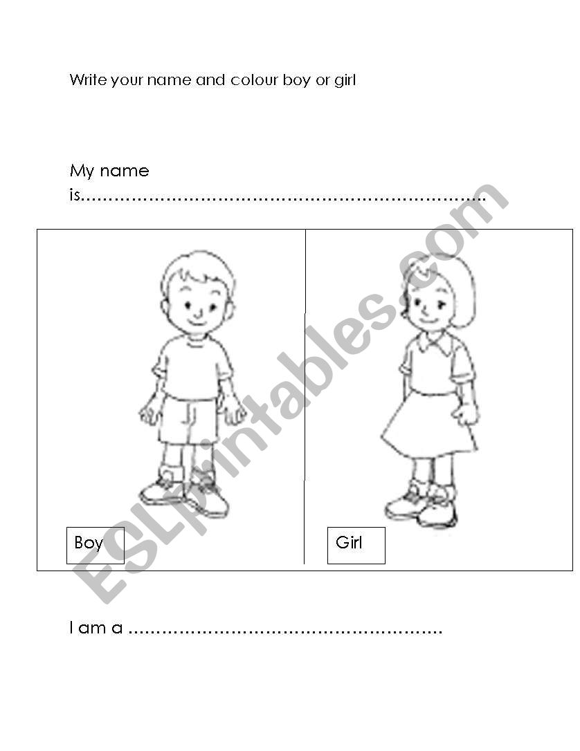 girl or boy worksheet