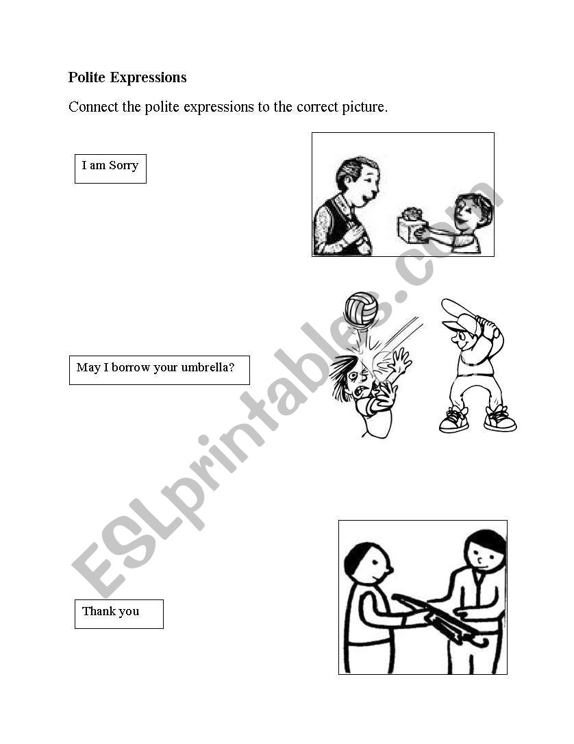 polite expressions worksheet