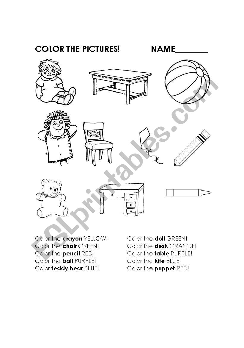 Color The Picture! worksheet