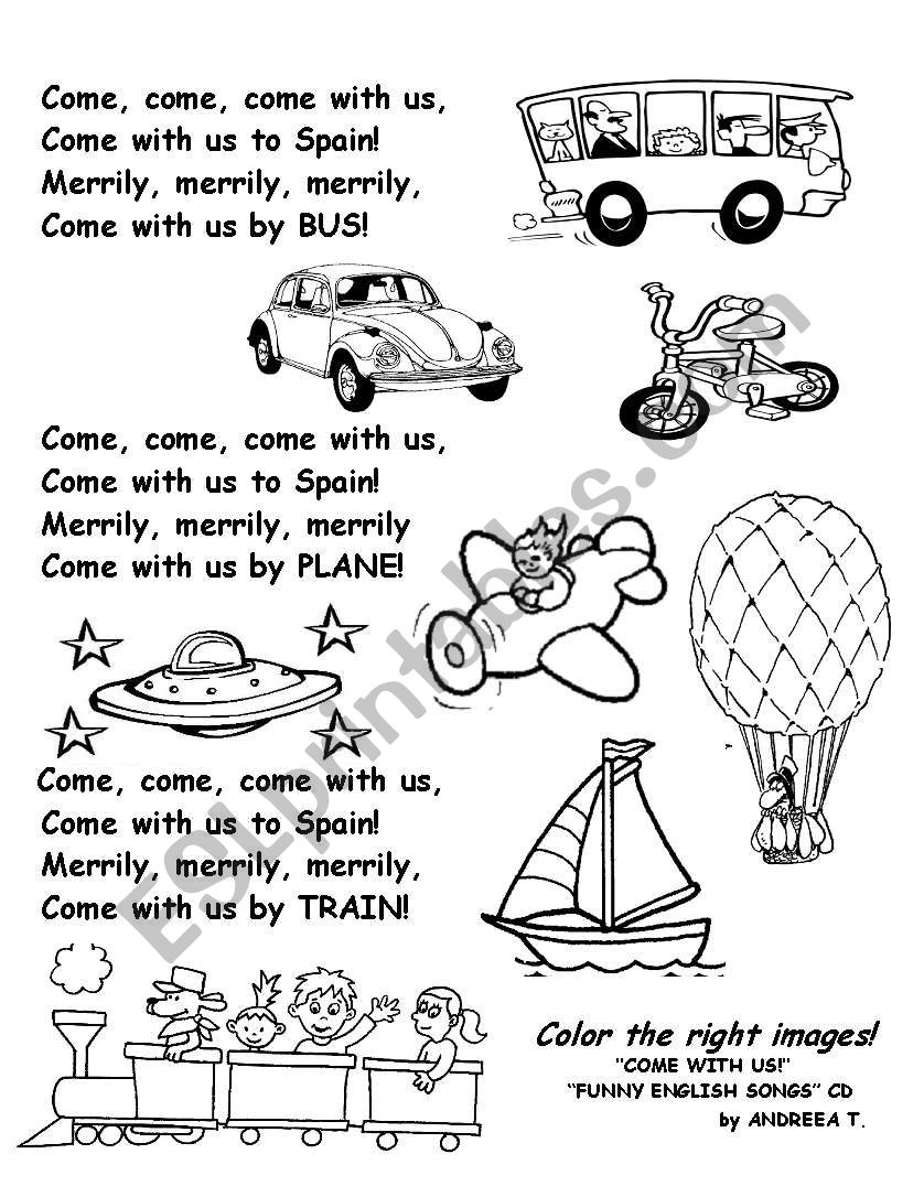 COME WITH US!!! worksheet