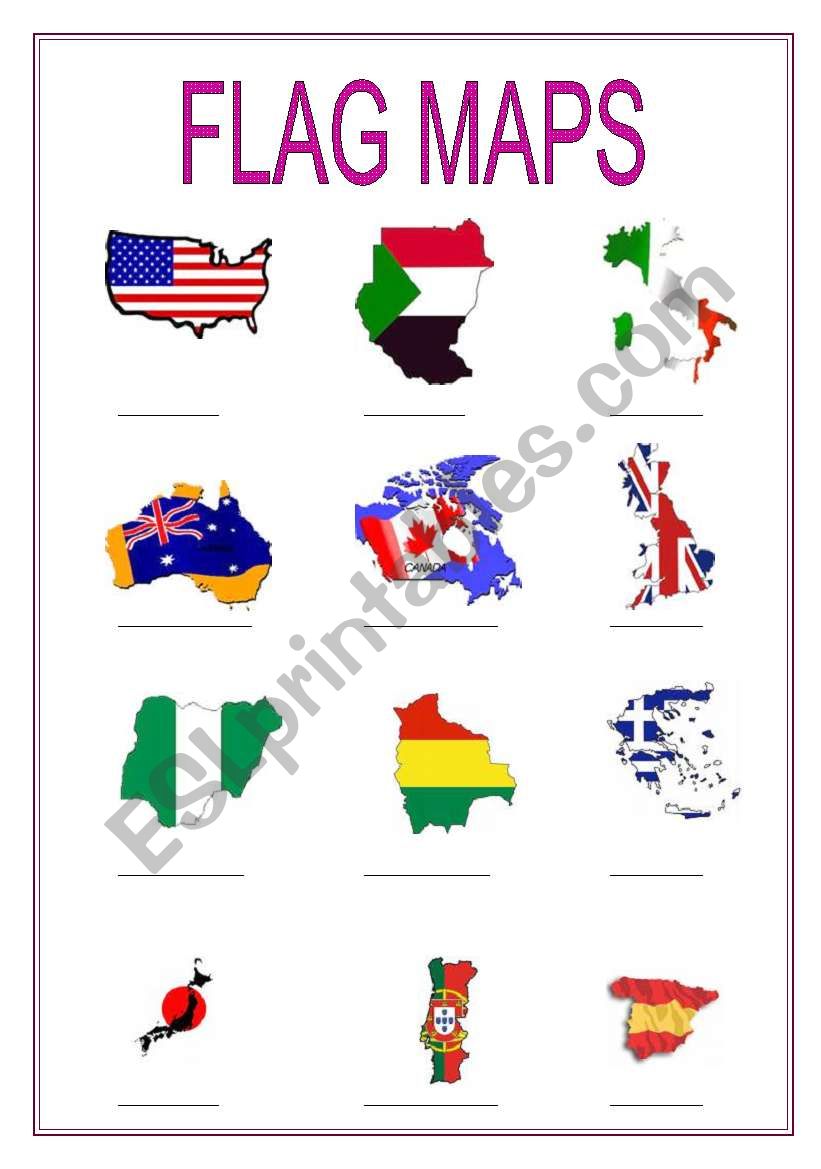 FLAG MAPS worksheet