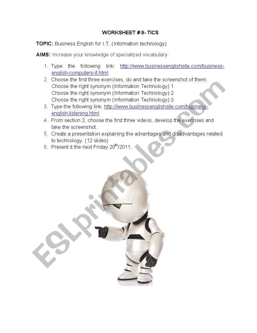 TICS worksheet