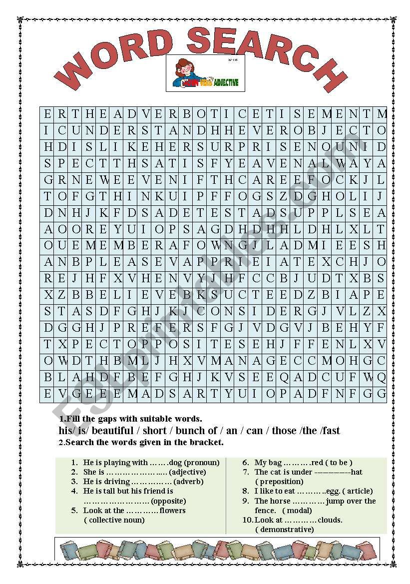 Word Search worksheet