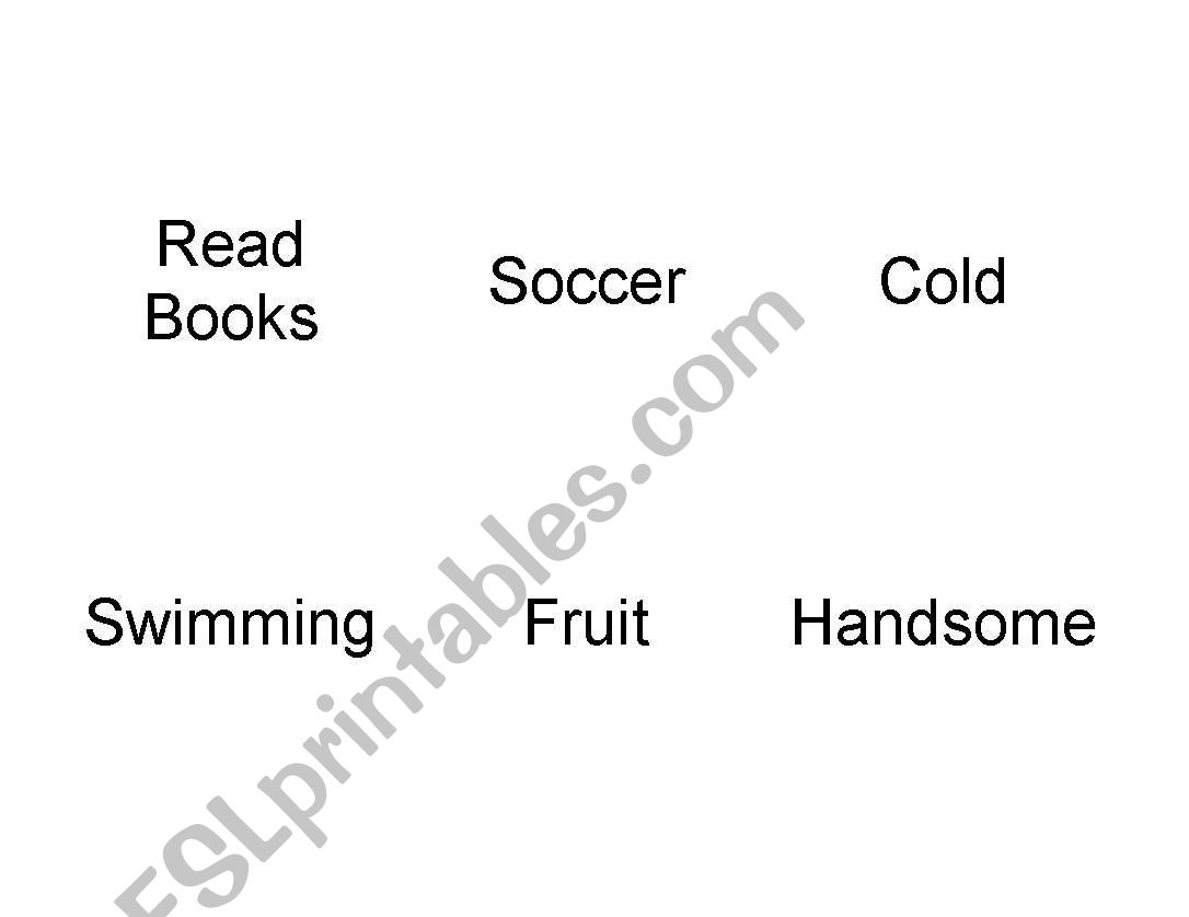 Pictionary Cards worksheet