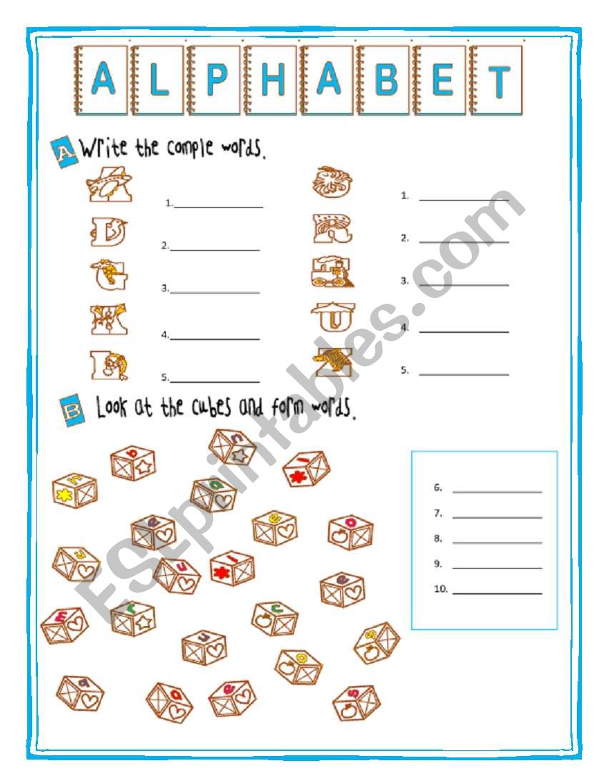 ALPHABET worksheet