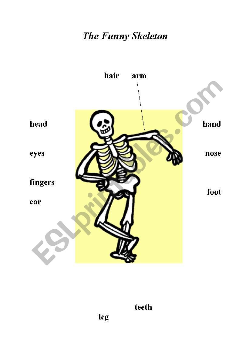 The  Funny Skeleton worksheet