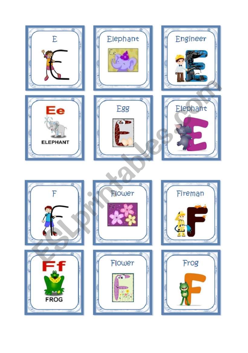 Alphabet Cards (3/10) worksheet