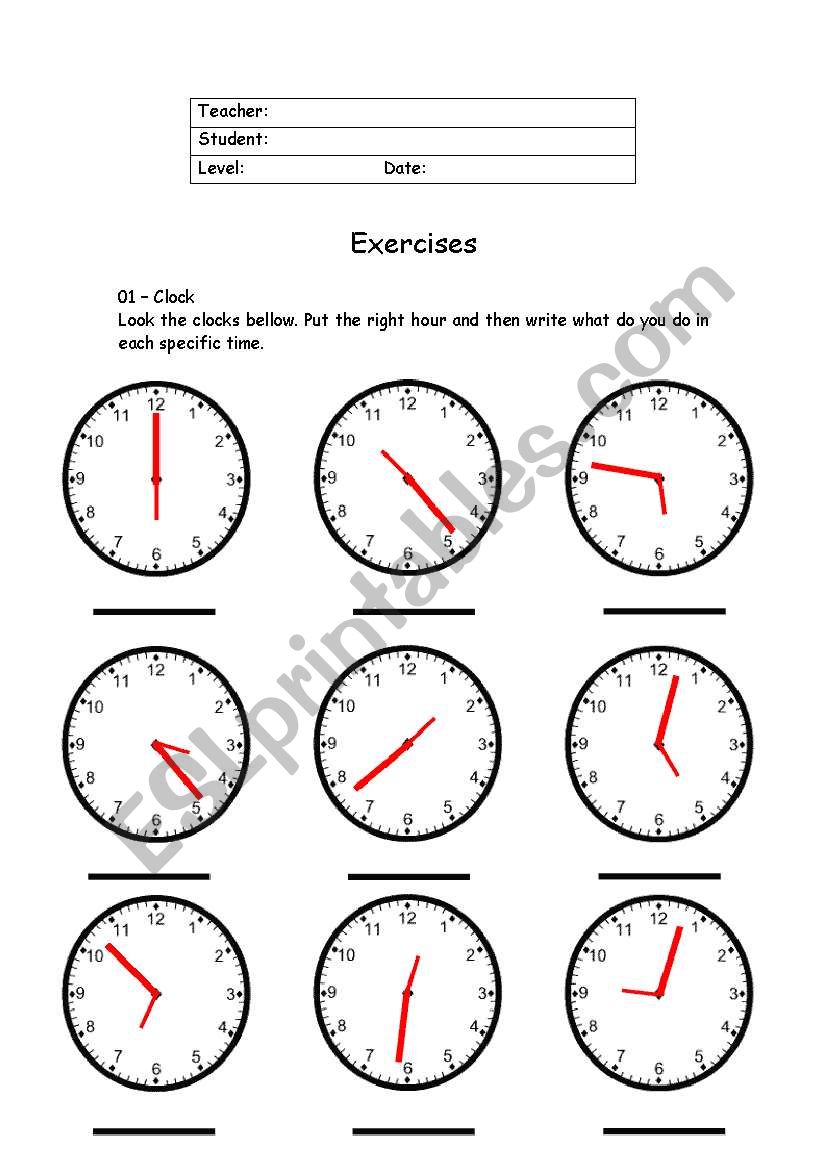 Time worksheet