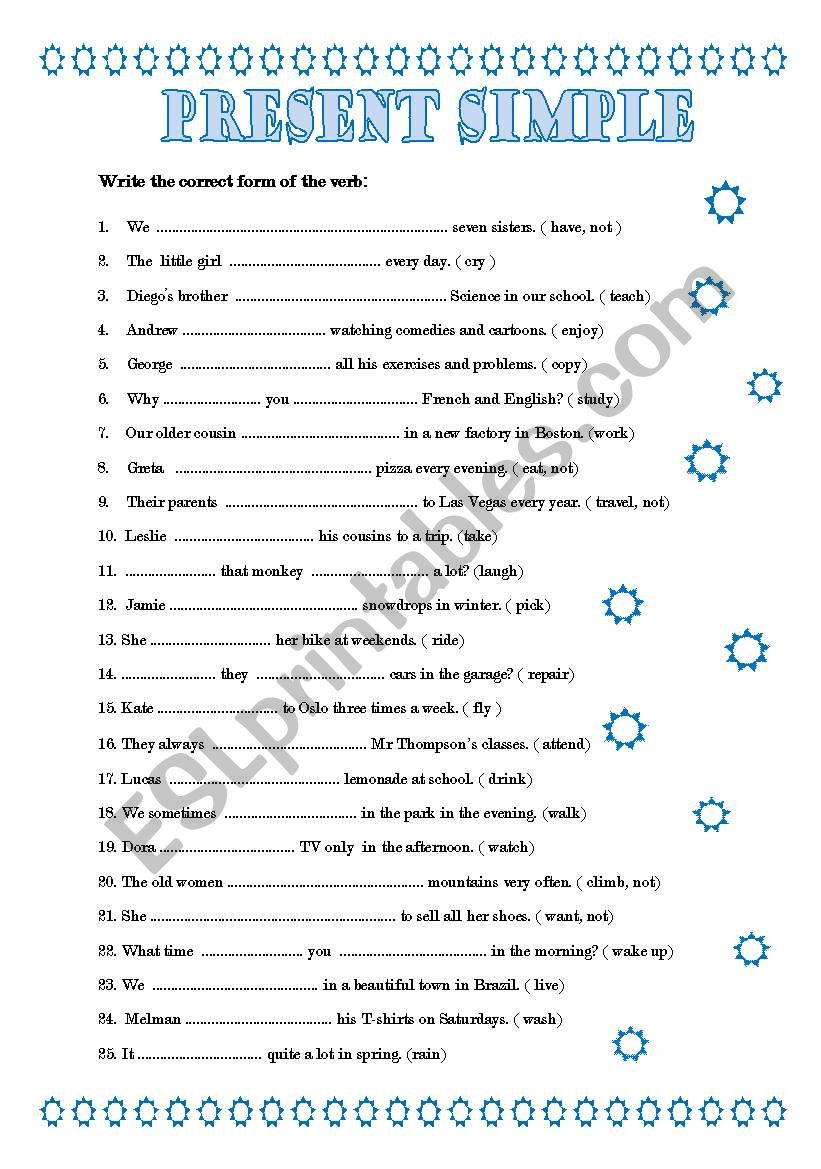 Present Simple worksheet