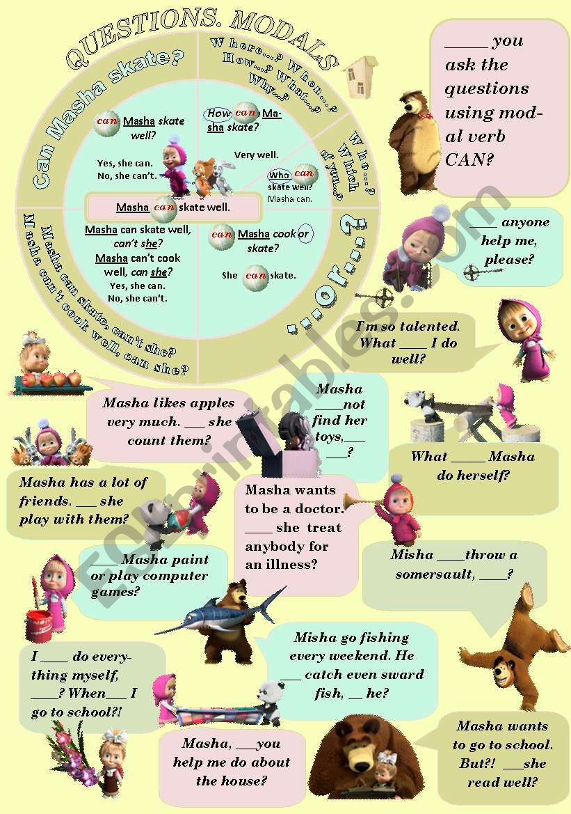 QUESTIONS. MODAL VERB CAN worksheet