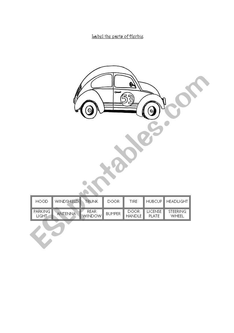 Herbie worksheet