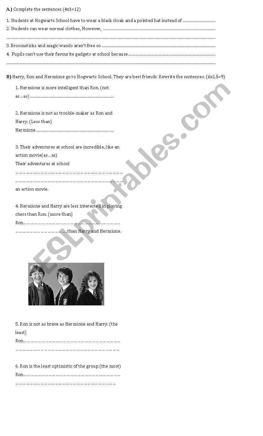 Harry Potter worksheet worksheet