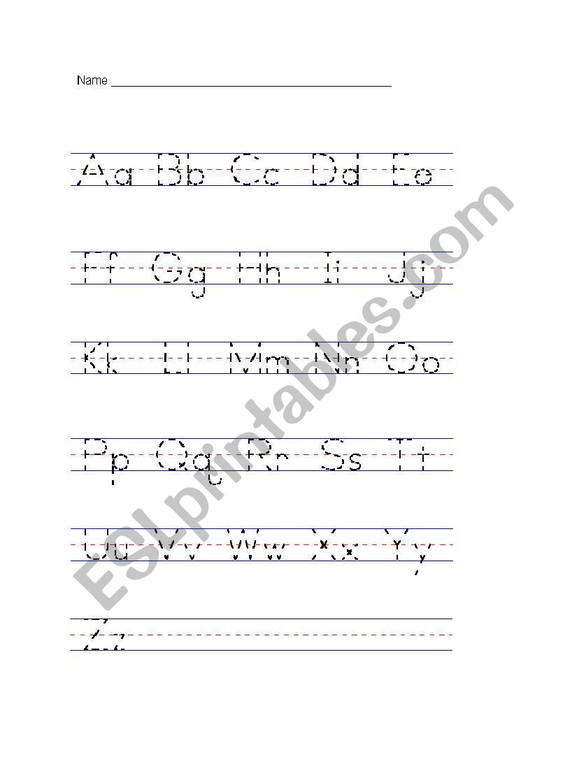 Alphabet worksheet