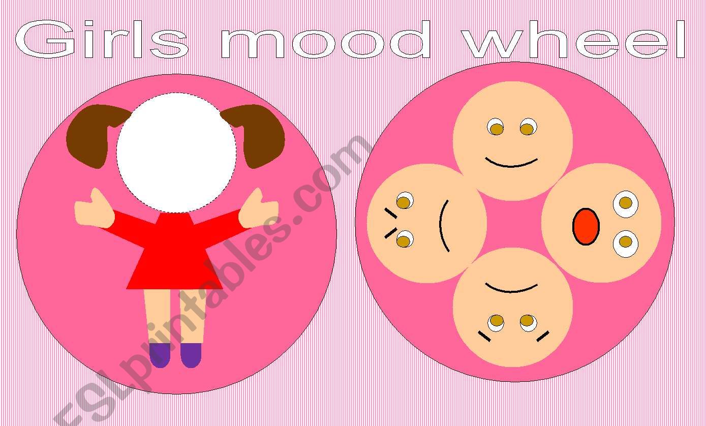Mood Wheel Kindergarten Girls Version