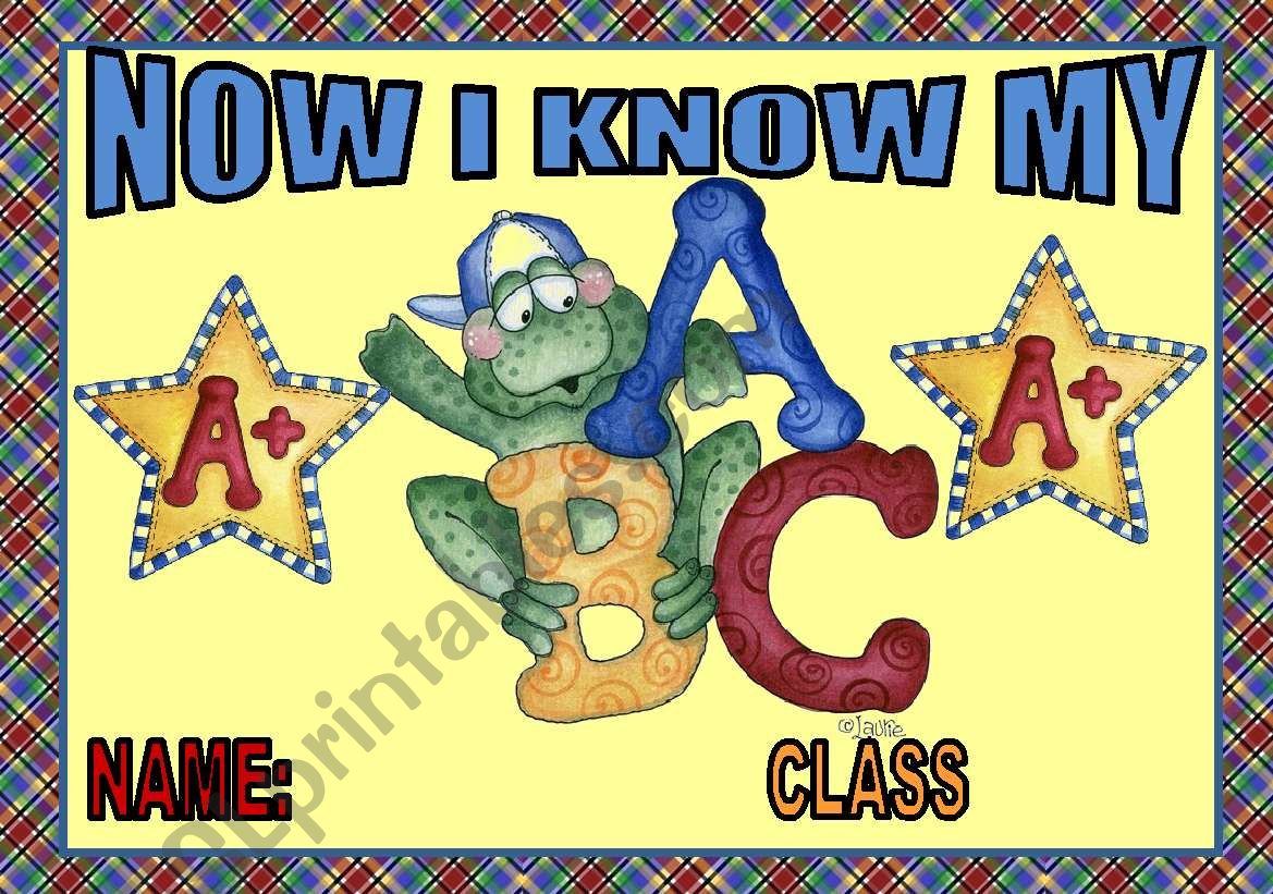 NOW I KNOW MY ABC worksheet