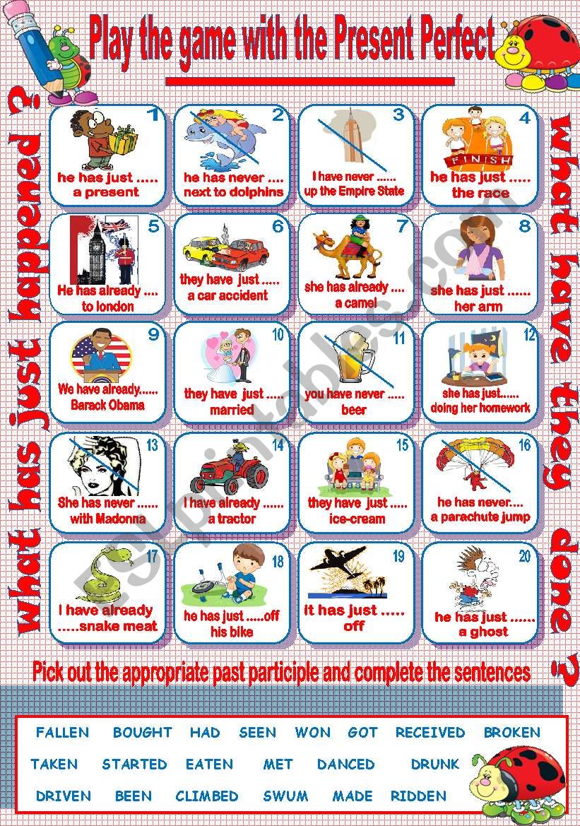 PLAY THE GAME WITH THE PRESENT PERFECT