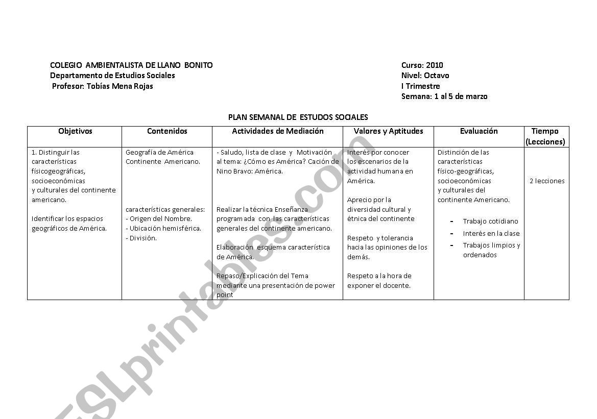 annual plan worksheet