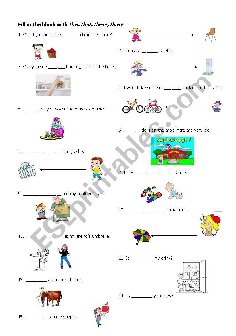 Demonstrative Pronoun worksheet Demonstrative Pronoun worksheet