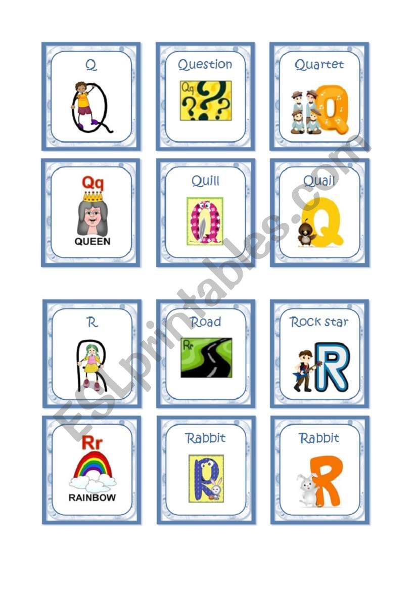 Alphabet Cards (7/10) worksheet
