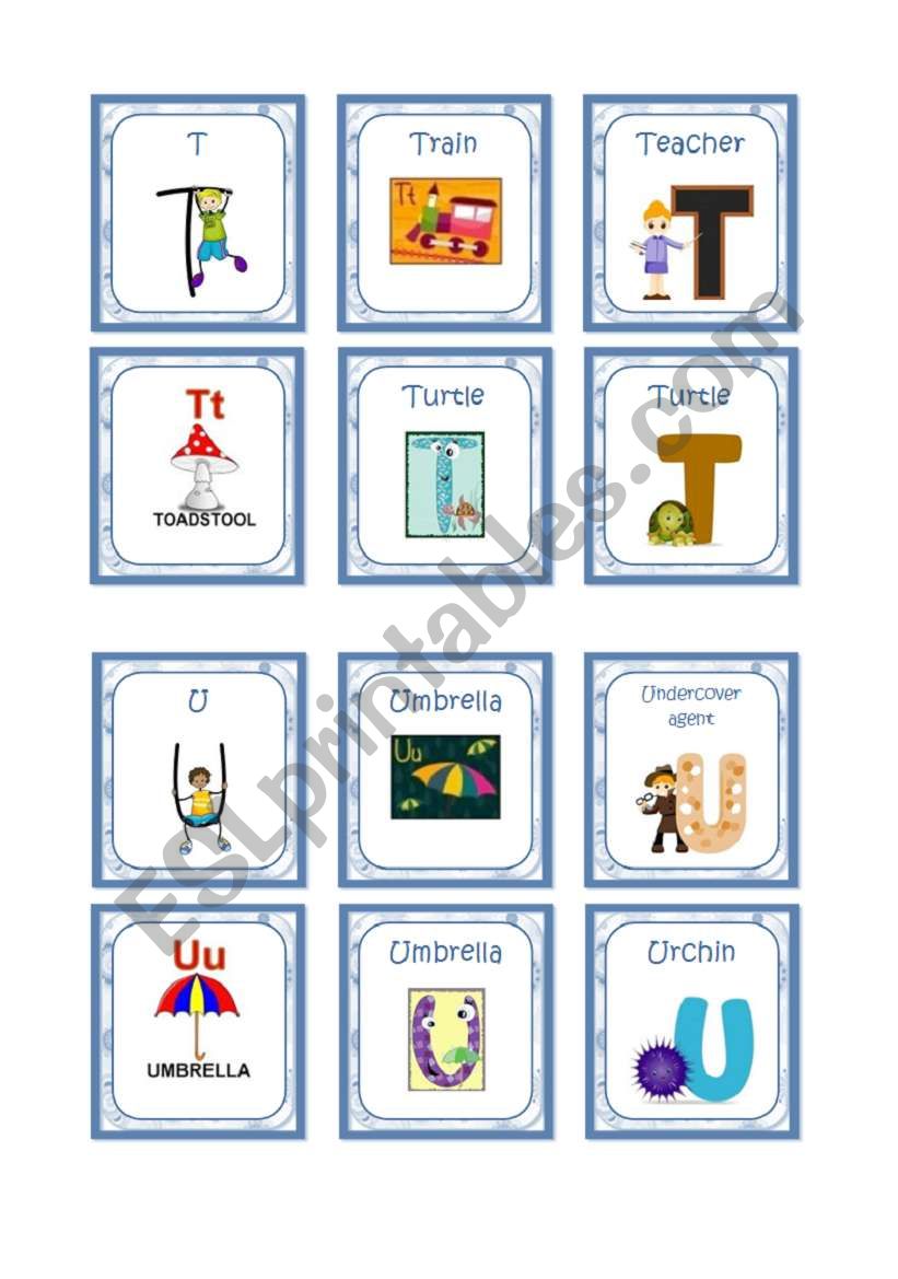 Alphabet Cards (8/10) worksheet