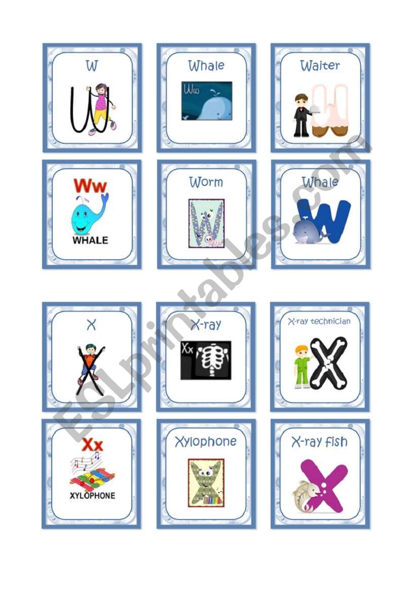 Alphabet Cards (9/10) worksheet