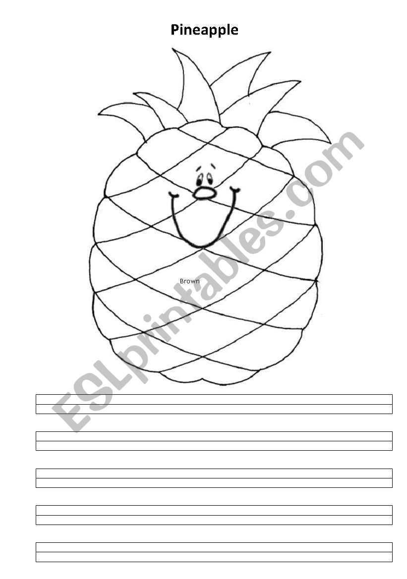 The Fruits 2nd Part worksheet