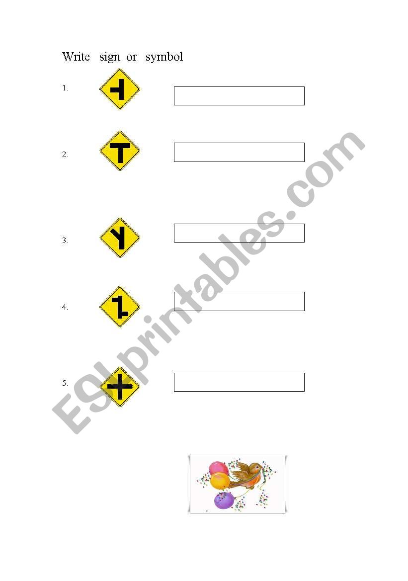 sign worksheet