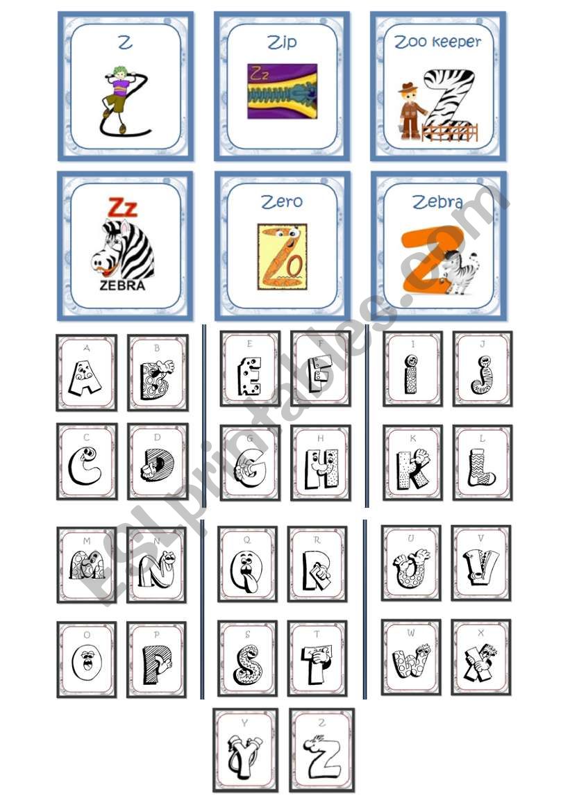 Alphabet Cards (10)10) worksheet