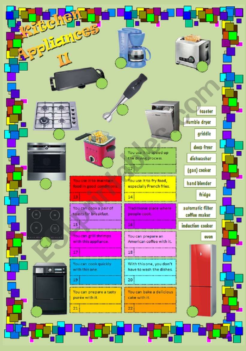 Kitchen Appliances 2 worksheet