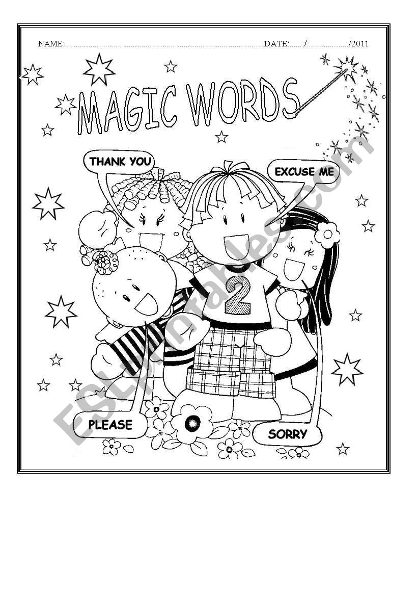 Magic Words worksheet